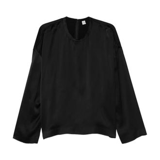 Toteme Blusa de Seda con Mangas Anchas - Blouses & Shirts - Mujer - Negro - S