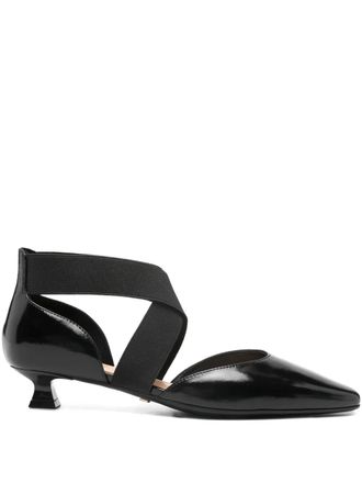 Marc Ellis 35mm elasticated strap pumps - Black