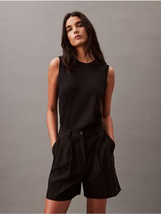 Calvin Klein Womens Soft Cotton Muscle Tee - Black - XS