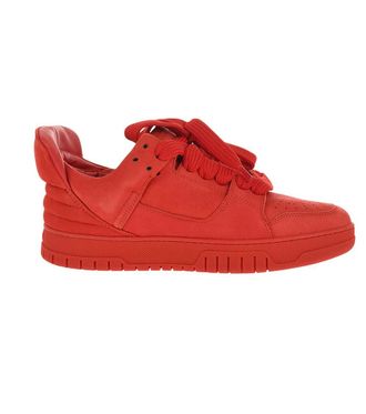 1989 STUDIO Red Leather Low-Top Sneakers