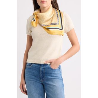 Treasure & Bond 4-Piece Scrunchie & Square Scarf Set in Yellow Combo at Nordstrom