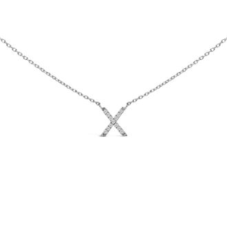House of Brilliance 10K Gold Diamond Accent A-Z Block Initial Pendant Necklace