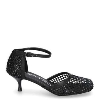 Strategia Pumps, female, Black, Size: 8 US D&eacute;collet&eacute; Shiny All Over Strass