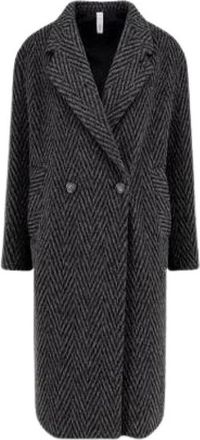 Hev&ograve; Santacesarea Double-Breasted Coat - Heren - Mantel - Grijs - XL - Wol - Jassen