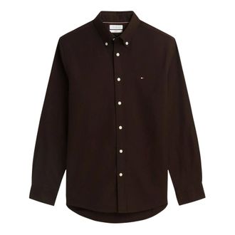 Tommy Hilfiger Flex Regular Fit Flanellen Shirt - Heren - Overhemden - Bruin - Maat: S Flanel