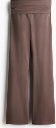 H&M Baumwollhose mit Umschlagbund - Beige