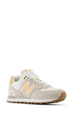 New Balance 574 Sneaker in Timberwolf/Alpha Orange at Nordstrom, Size 8.5