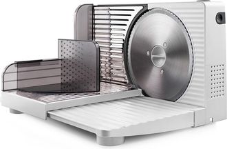 Taurus Cortafiambres Plegable Cuchilla Acero Inox &Oslash;17 Cm Corte Preciso 1-15mm Compacto F&aacute;cil Limpieza Protecci&oacute;n Dedos Cortador Fiambres El&eacute;ctrico Con Disco 