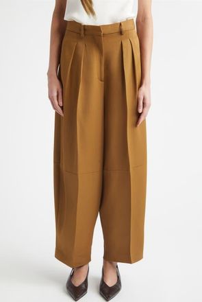 Altuzarra Dash Pleated Pants in Golden Oak at Nordstrom, Size 10 Us
