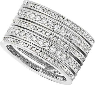 Crislu Silver & Platinum Cz Ring