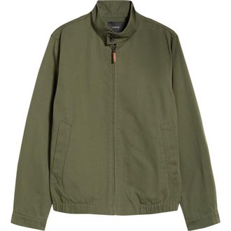 Vince Cotton & Linen Bomber Jacket in Coulter Green at Nordstrom, Size Xx-Large