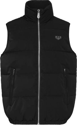 Philipp Plein Jassen, Heren, Zwart, L, Nylon, Nylon Down Jacket Vest