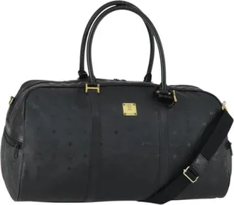 MCM Pre-owned Weekend Bags, female, Black, Size: ONE SIZE Pre-owned Weekend Bag