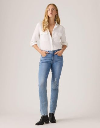 Levi's 724 - Jeans western dritti a vita alta blu