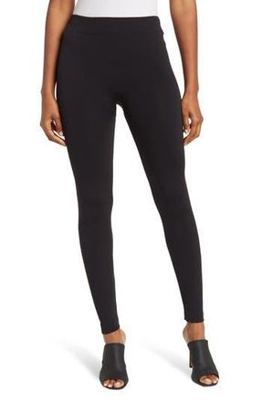 Hue Brushed Seamless Leggings in Black at Nordstrom Rack, Size Medium/large