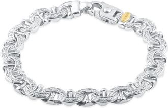 Pompeii3 Mens Designed Link 14k Gold (62gram) or Platinum (100gram) 10.5mm Bracelet 8.25