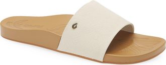 Olukai Kipeaa Pono Slide Sandal in Tapa /Crosshatch at Nordstrom, Size 11