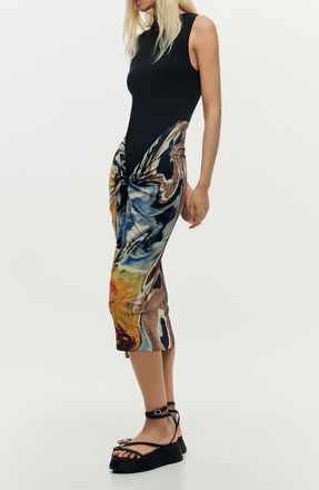 Desigual Sleeveless Midi Dress in Black at Nordstrom, Size X-Large