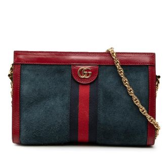 Gucci Pre-owned Gucci Small Suede Web Ophidia Chain Crossbody Ladies TU8W2OTJKH5YVV71