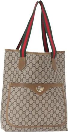 Gucci Pre-owned Tote Bags, female, Beige, Size: ONE SIZE Pre-owned Plastic Tote Bag