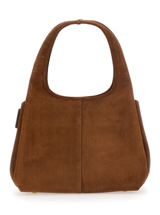 Coach Womens Shoulder Bag Suede Lana Brown