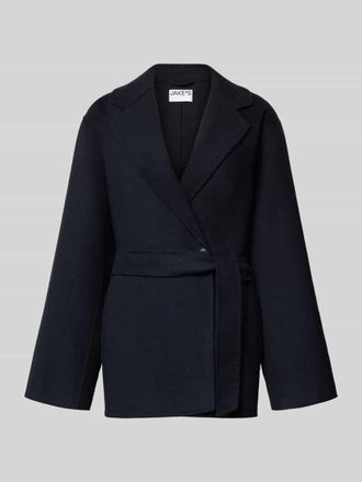 Jake*s Casual Jacke mit Viskose-Anteil in Wickel-Optik in Marine, Größe 34