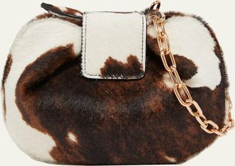 Gabriela Hearst Pony Hair Demi Clutch Bag with Chain