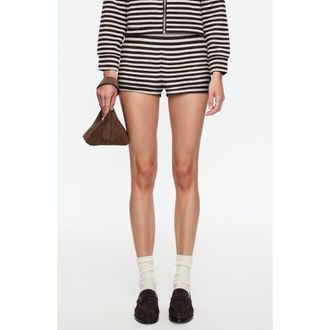 Lioness Bloom Stripe Knit Shorts in Beige Chocolate at Nordstrom, Size X-Small