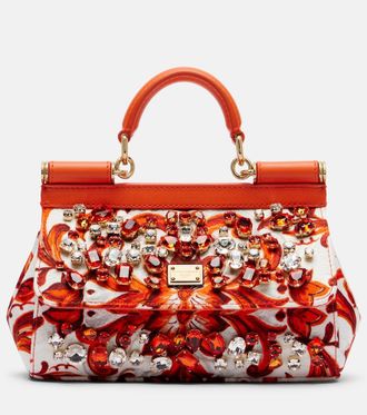 Dolce & Gabbana Bolso Majolica Sicily Mini adornado