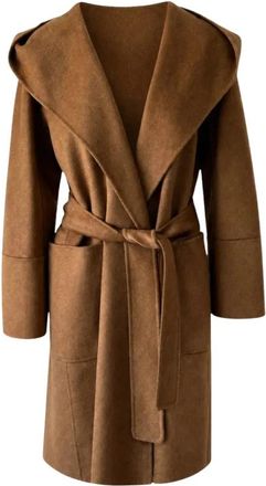 Max Mara Geknoopte Jas - Dames - Jas met riem - Bruin - 2XS - Jassen