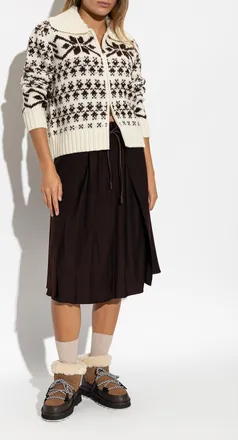 Moncler Wool Skirt, Womens, Brown