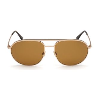 Tom Ford Aviator Full Rim Sunglasses - Gold
