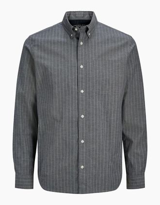 Jack & Jones Jack & Jones Mens Regular Fit Long Sleeve Shirt - Navy - Size: 38/Regular