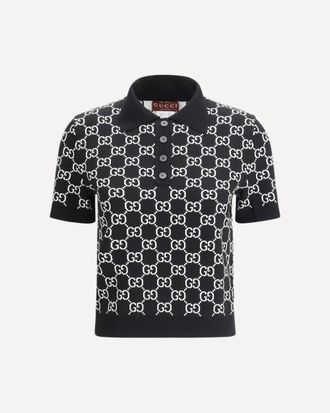 Gucci GG wool jacquard Polo Top Female XS