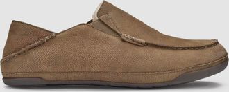 Olukai Mens Kipuka Hulu Fur Lined Slippers In Toffee/toffee