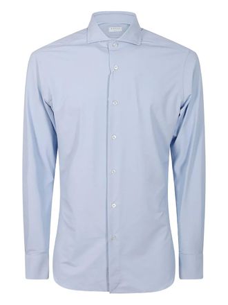 Xacus long-sleeve button-fastening shirt - men - Polyamide/Elastane - 46 - Blue