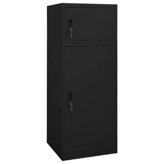 vidaXL Armario Para Sillas De Montar Acero Negro 53x53x140 Cm Vidaxl Negro