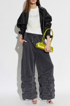 Blumarine T-shirt With Tulle Applique, Womens, White