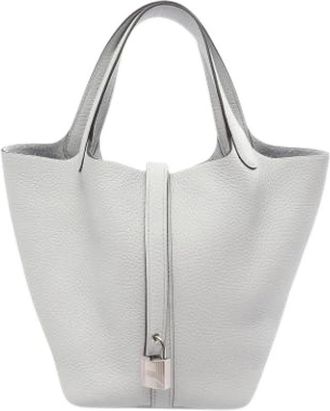 Herm&egrave;s Pre-owned Vintage Bucket Bag - Pre-owned - Mujer - Blanco - ONE SIZE