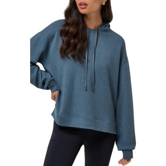 Travis Mathew Skyloft Hooded Sweatshirt in Heather Dark Slate at Nordstrom, Size Small