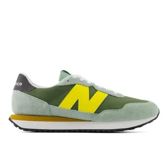 New Balance Mens 237 in Green/Yellow Suede/Mesh, size 10.5