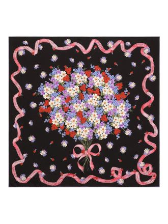 Dolce & Gabbana floral-pattern scarf - Zwart
