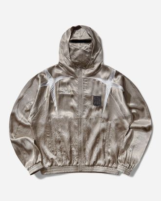 Umbro Satin Jester Track Jacket Silver Pearl