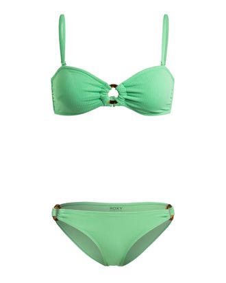 Roxy Bandeau-Bikini ROXY Color Jam, Damen, Gr. L, Cup B, gr&uuml;n (absinthe gr&uuml;n), Obermaterial: 93% Nylon, 7% Elasthan;, Bikini-Sets Bandeau-Bikini