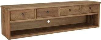 Macabane Mueble TV con 4 cajones y 1 hueco, largo 200cm, pino regenerado