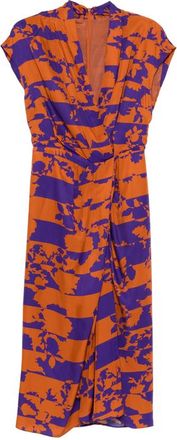 Dries Van Noten Floral Print Draped Dress