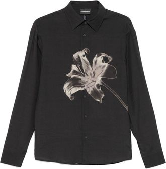 Emporio Armani Camicia con stampa - Nero