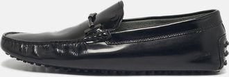 Tod's Tods Black Leather Double T Loafers