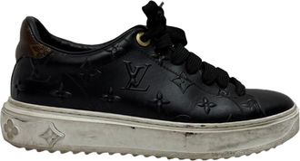 Louis Vuitton Louis Vuitton Monogram Time Out sneakers in zwart leer