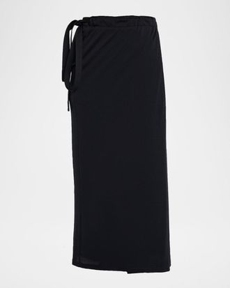Toteme Cotton Midi Wrap Skirt